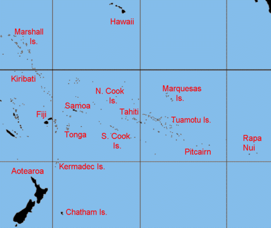 Map of the Pacific